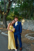 Affordable Spaghetti Straps Sleeveless Sheath Slit Long Prom Dress