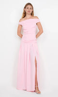 Airy A Line Off Shoulder Short Sleeve Open Back Floor Length For Sale Prom Dress