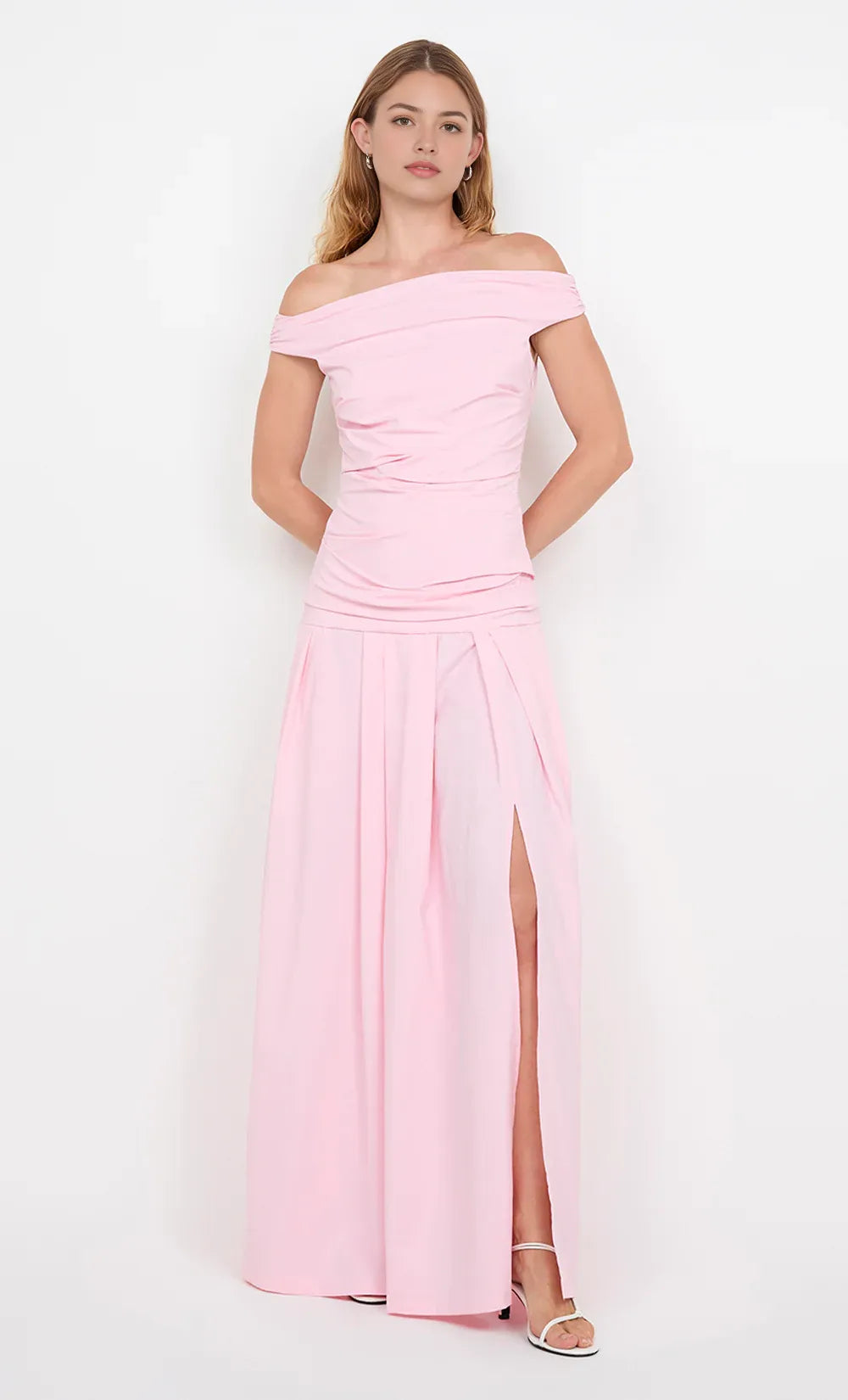Airy A Line Off Shoulder Short Sleeve Open Back Floor Length For Sale Prom Dress