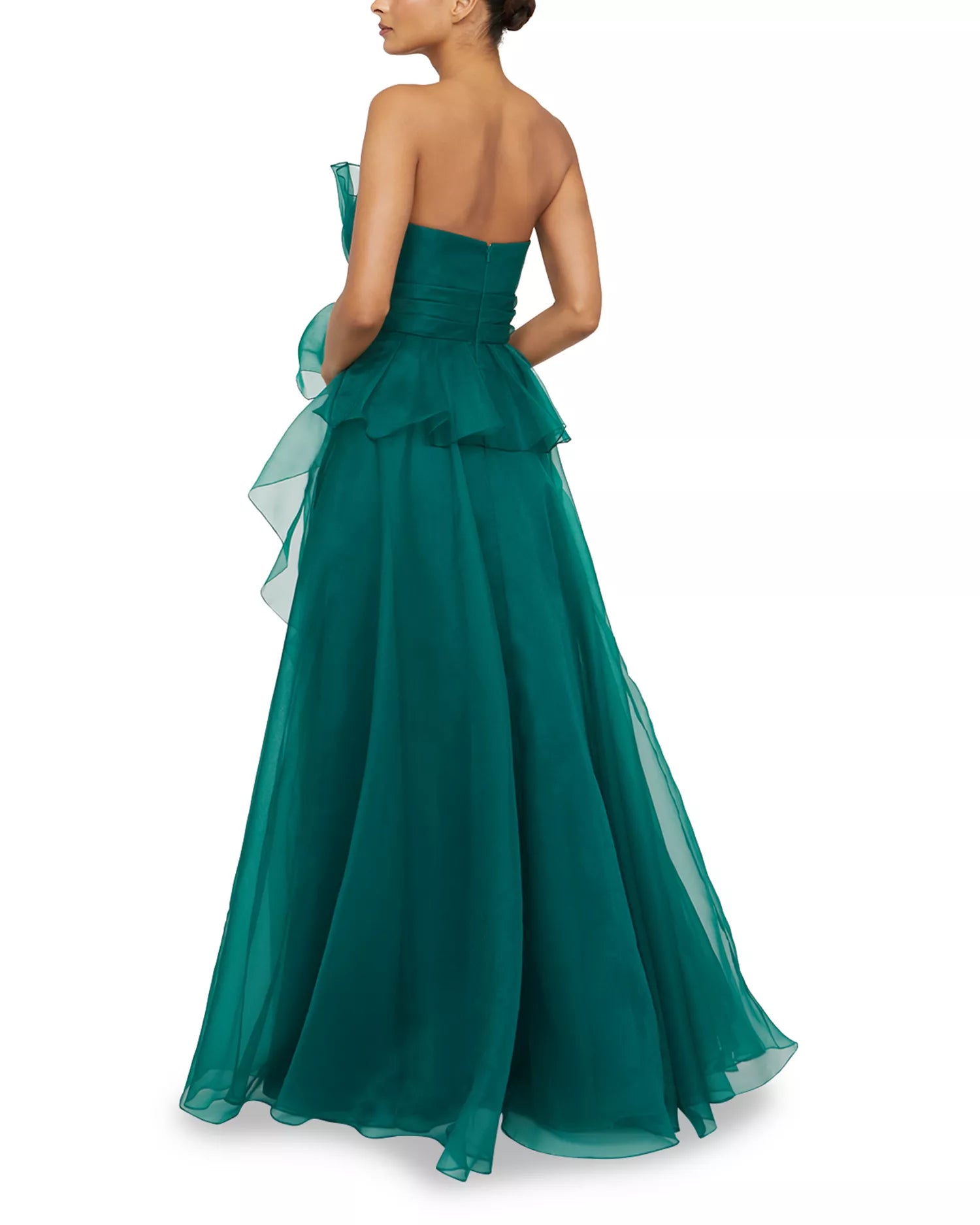 Airy Ballgown Strapless Sleeveless Open Back Floor Length For Ladies Prom Dress