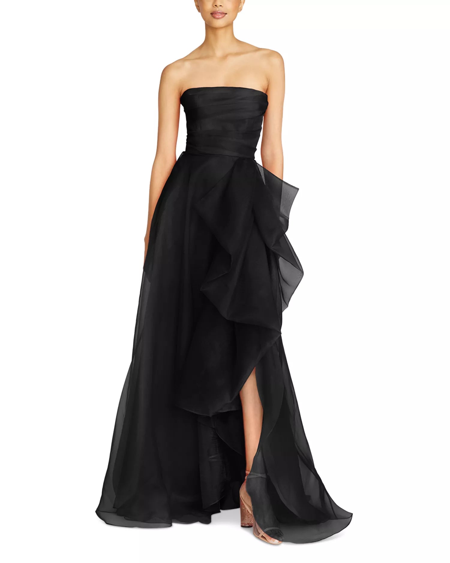 Airy Ballgown Sweetheart Strapless Ruched Back Floor Length For Women Prom Dress