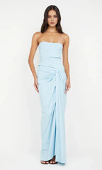 Airy Sheath Strapless Sleeveless Open Back Floor Length For Ladies Prom Dress