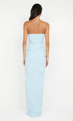 Airy Sheath Strapless Sleeveless Open Back Floor Length For Ladies Prom Dress