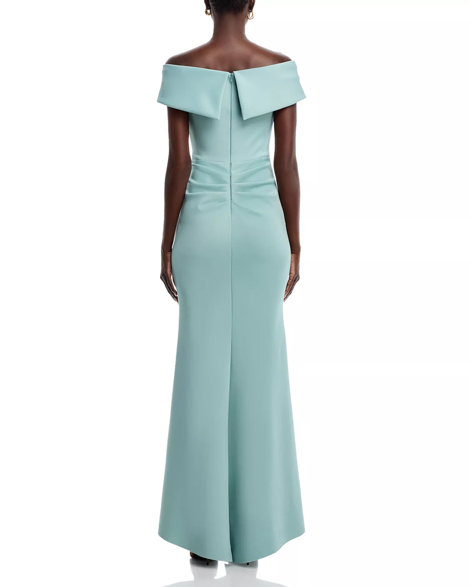 Airy Trumpet Off The Shoulder Cap Sleeve Zip Back High Low For Women Prom Dress