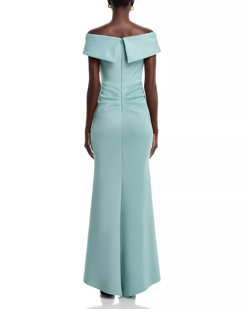 Airy Trumpet Off The Shoulder Cap Sleeve Zip Back High Low For Women Prom Dress