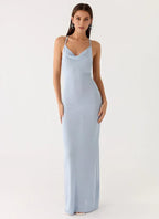 Alluring Sheath Cowl Neck Sleeveless Crisscross Back Floor Length Plus Size Evening Dress