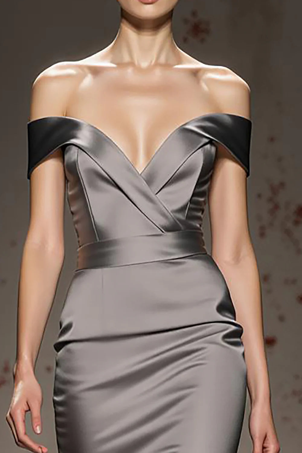Alluring Mermaid/Trumpet Off the Shoulder Sleeveless Sweep/Brush Train Prom Dress