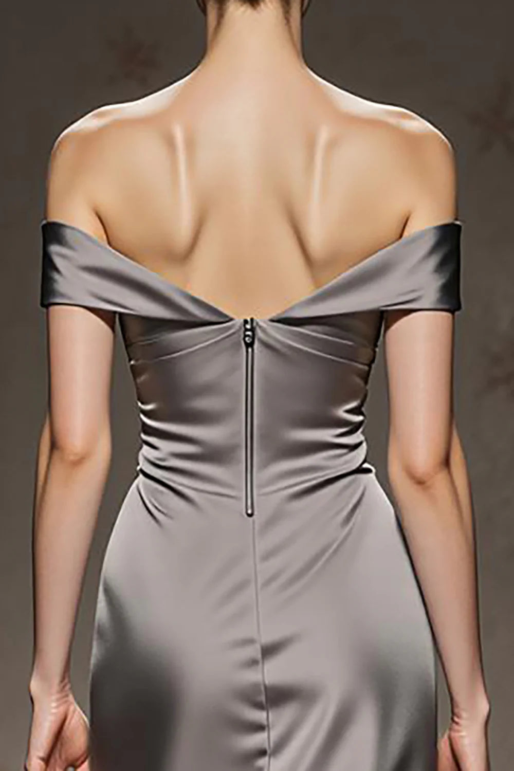 Alluring Mermaid/Trumpet Off the Shoulder Sleeveless Sweep/Brush Train Prom Dress