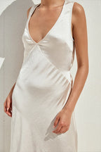 Alluring Sheath/Column V Neck Sleeveless Floor Length Prom Dress