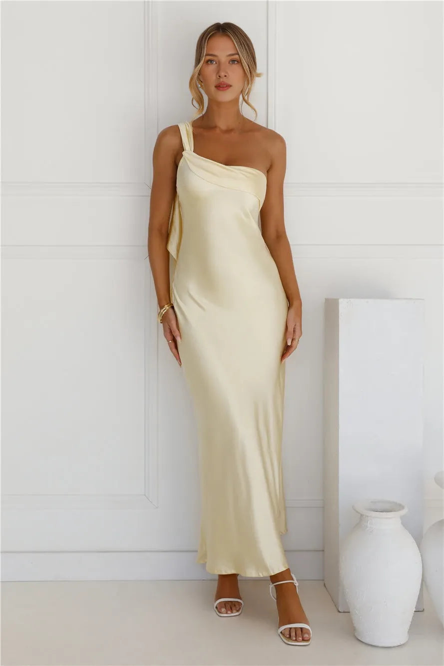 Asymmetric Sleeveless Mermaid Romantic Off the shoulder Floor length Party Dress Hot Sale For Women