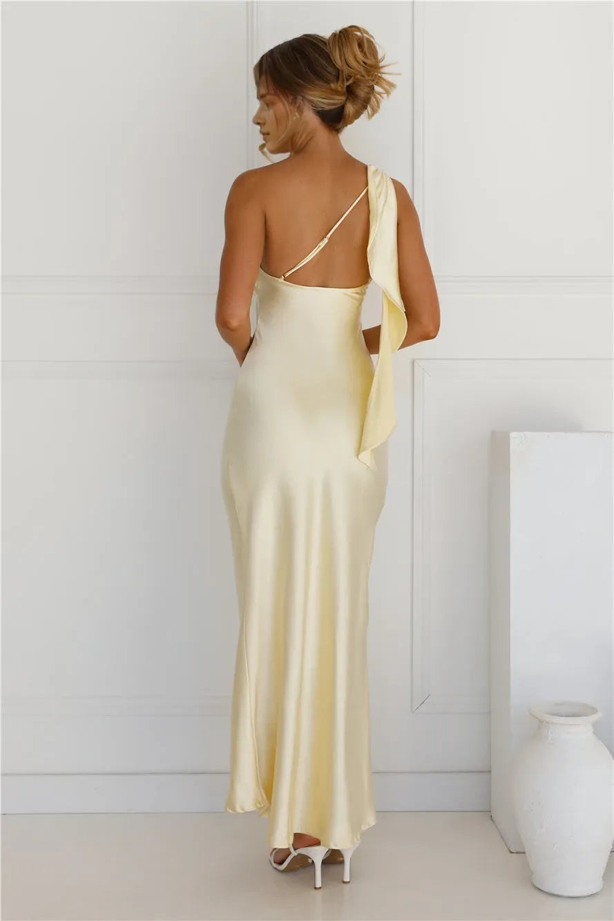 Asymmetric Sleeveless Mermaid Romantic Off the shoulder Floor length Party Dress Hot Sale For Women