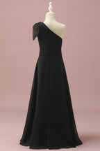Asymmetrical Sleeveless A-Line Fashion One Shoulder Floor length Party Dress For Sale For Ladies