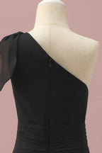 Asymmetrical Sleeveless A-Line Fashion One Shoulder Floor length Party Dress For Sale For Ladies