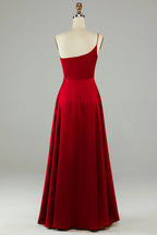 Asymmetrical Sleeveless A-Line Trendy Off the shoulder Floor length Party Dress For Sale For women