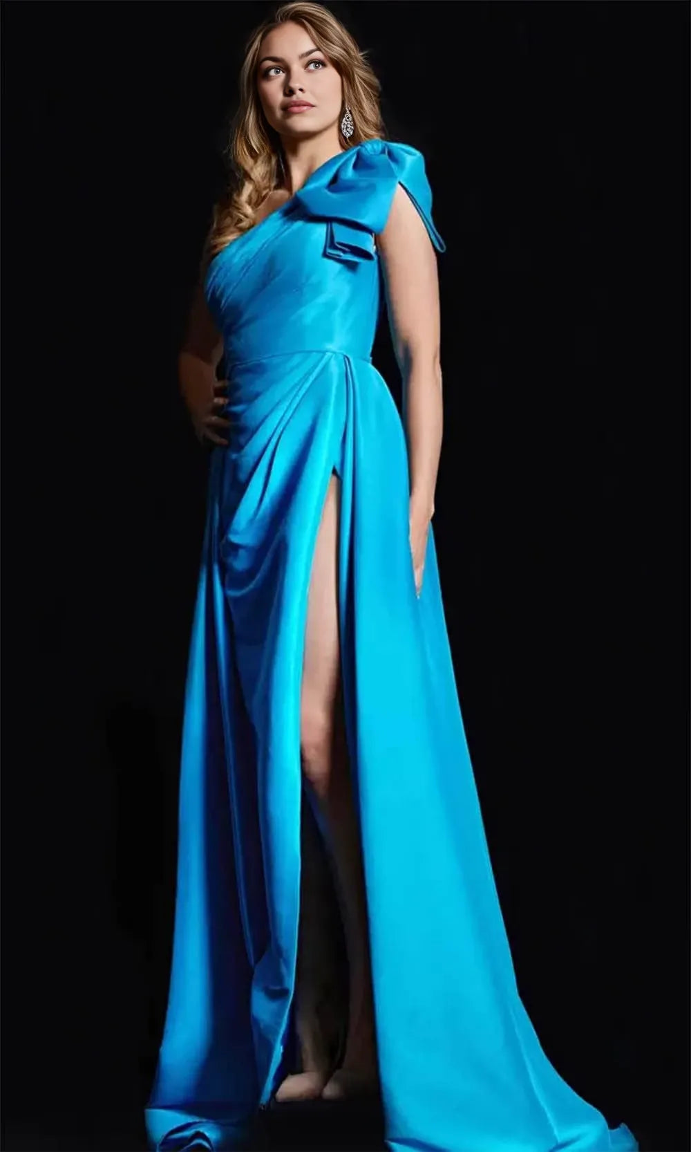 Asymmetrical Sleeveless A-Line Vintage Off the shoulder Floor length Long Prom Dress Hot Sale For Ladies