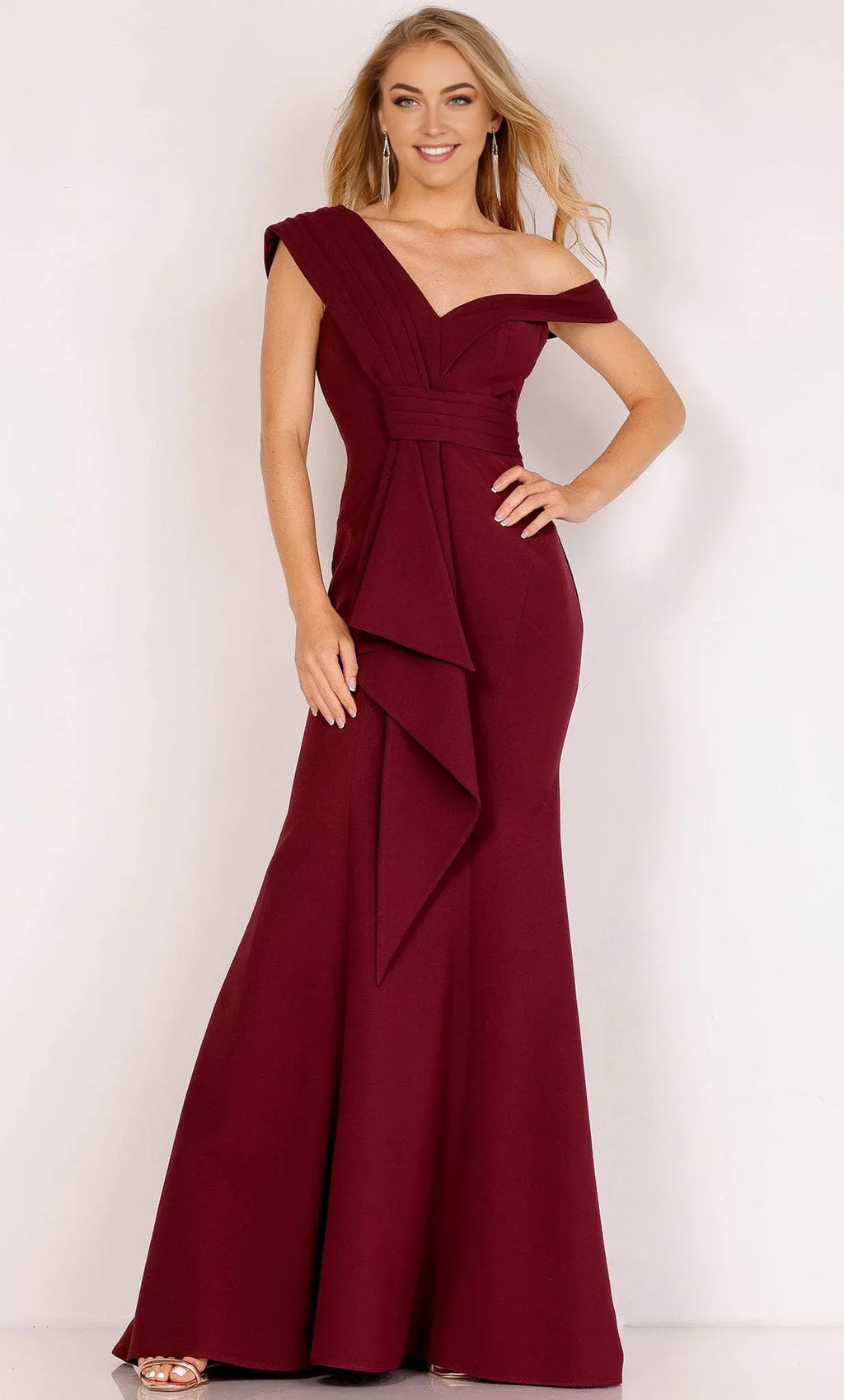 Asymmetrical Sleeveless Mermaid Elegant Off the shoulder Floor length Prom Dress Hot Sale For Ladies