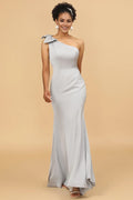 Asymmetrical Sleeveless Mermaid Gorgeous One Shoulder Floor Length Prom Dress Hot Sale For Women