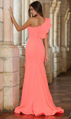 Asymmetrical Sleeveless Sheath Classic Off the shoulder Floor length Prom Dress For Sale For Women