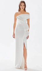 Asymmetrical Sleeveless Sheath Pretty Off the shoulder Floor Length Prom Dress Hot Sale For Adults