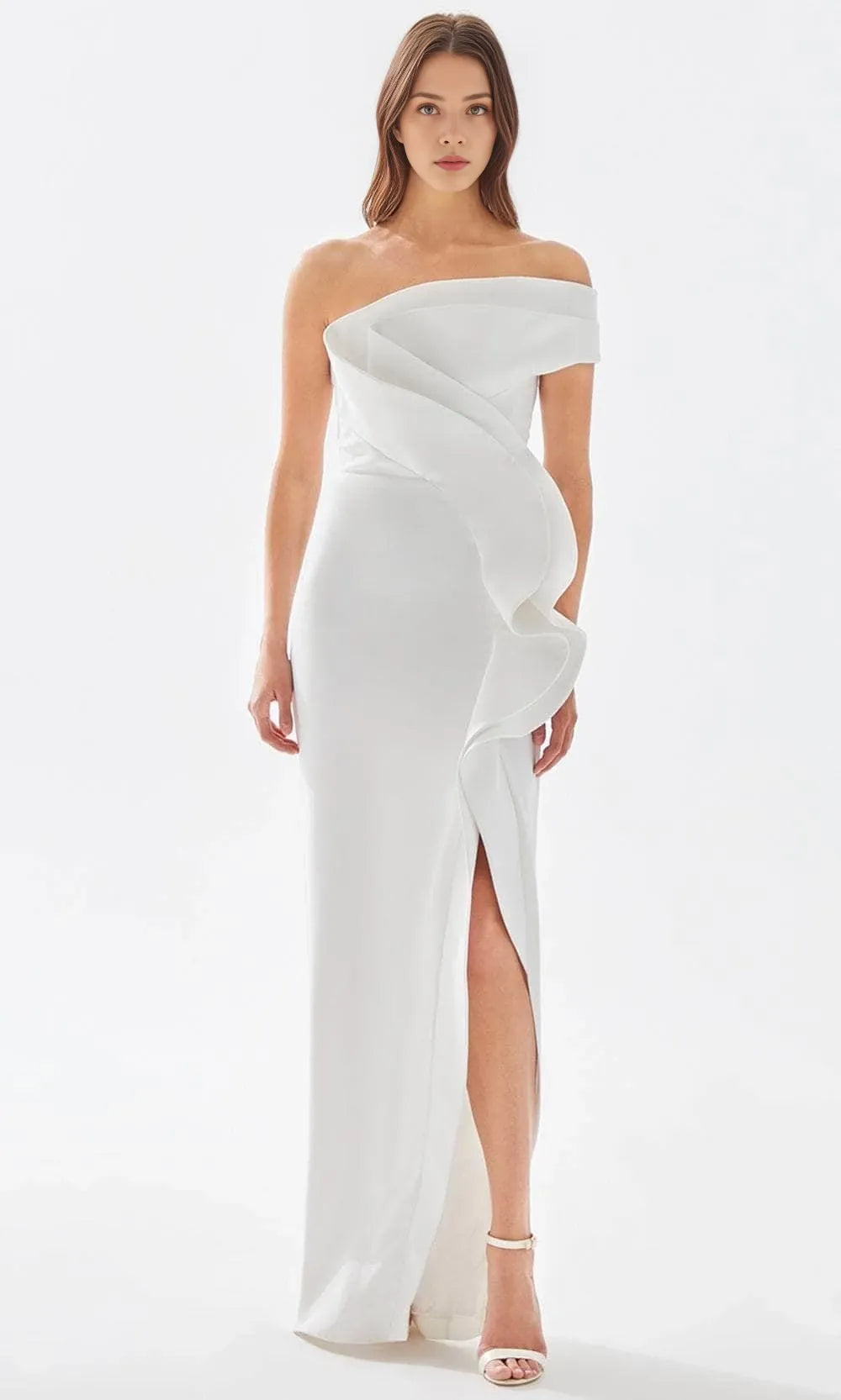 Asymmetrical Sleeveless Sheath Pretty Off the shoulder Floor Length Prom Dress Hot Sale For Adults