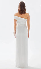 Asymmetrical Sleeveless Sheath Pretty Off the shoulder Floor Length Prom Dress Hot Sale For Adults