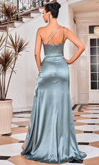 Asymmetrical Sleeveless Sheath Simple Off the shoulder Floor Length Prom Dress For Sale For Adults