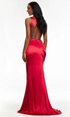 Asymmetrical Sleeveless Sheath Simple One-shoulder Floor length Long Prom Dress For Sale For Women