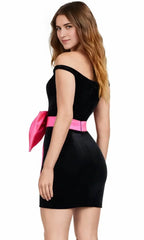 Asymmetrical Sleeveless Sheath Trendy Off the shoulder Short Prom Dress Hot Sale For Ladies