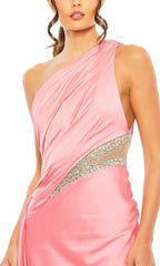 Asymmetrical Sleeveless Trumpet Unique One-shoulder Floor Length Prom Dress For Sale For Ladies