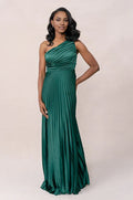 Bargain A-Line One Shoulder Sleeveless Floor-Length Prom Dress