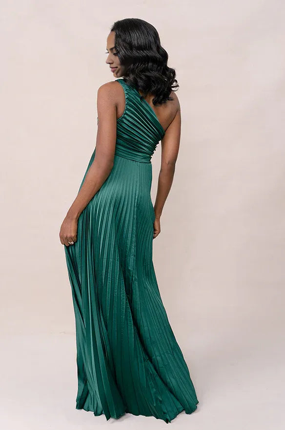 Bargain A-Line One Shoulder Sleeveless Floor-Length Prom Dress