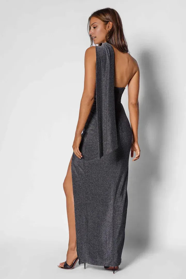 Bargain Bodycon Scarf Neck Sleeveless Ankle-Length Prom Dress