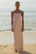 Bargain Fitted Spaghetti Straps Sleeveless Floor-Length Prom Dress