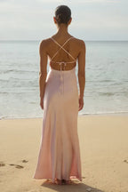Bargain Fitted Spaghetti Straps Sleeveless Floor-Length Prom Dress