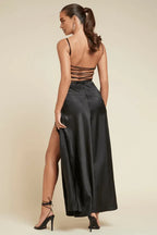 Bargain Fitted Spaghetti Straps Sleeveless Floor-Length Prom Dress