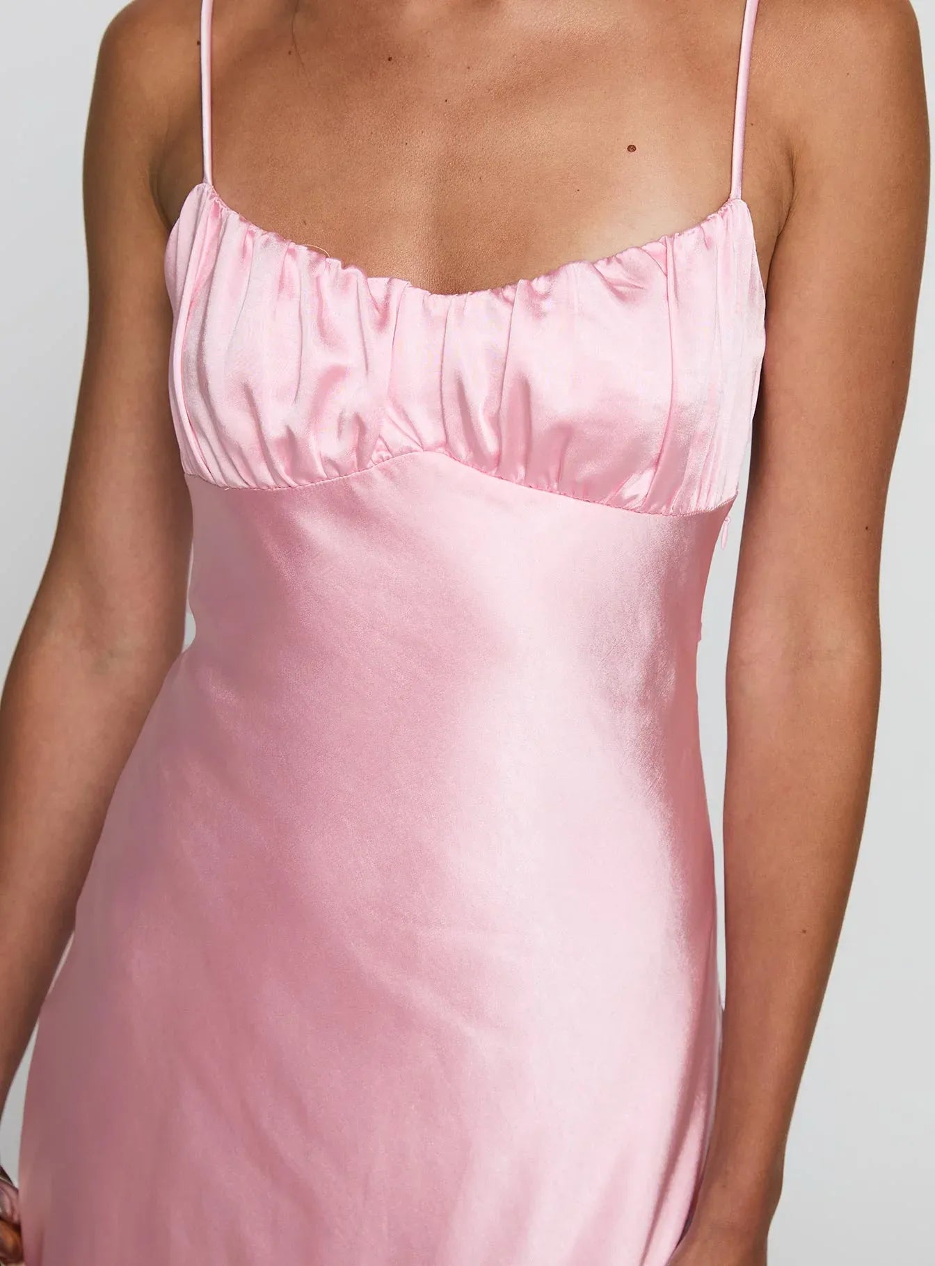 Bargain Fitted Spaghetti Straps Sleeveless Floor-Length Prom Dress