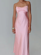 Bargain Fitted Spaghetti Straps Sleeveless Floor-Length Prom Dress