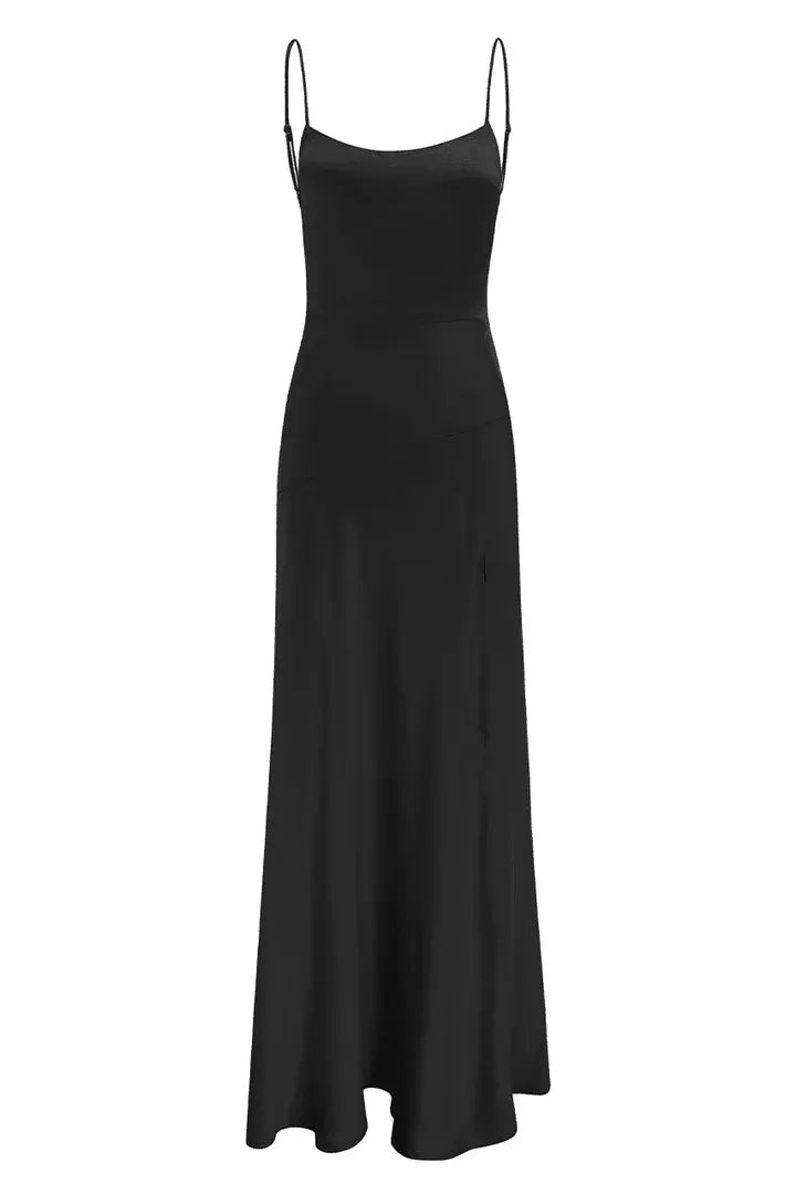 Bargain Fitted Spaghetti Straps Sleeveless Floor-Length Prom Dress