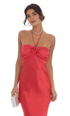 Bargain Sheath/Column Halter Neck Sleeveless Zipper Up Floor-Length Prom Dress