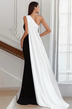 Bargain Sheath/Column One Shoulder Sleeveless Floor-Length Evening Dress