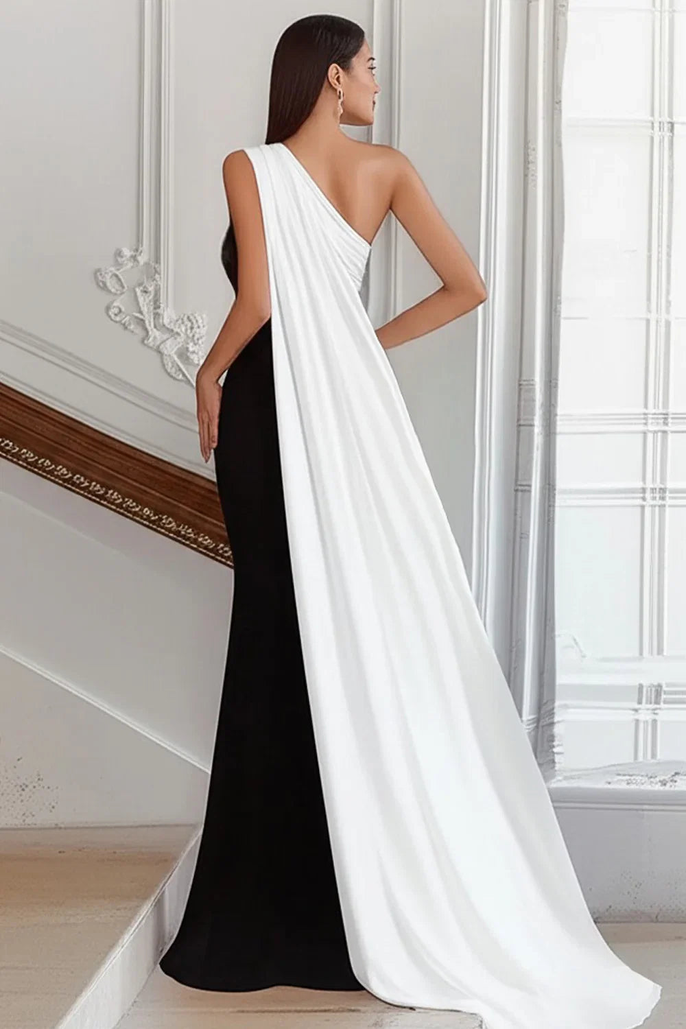 Bargain Sheath/Column One Shoulder Sleeveless Floor-Length Evening Dress
