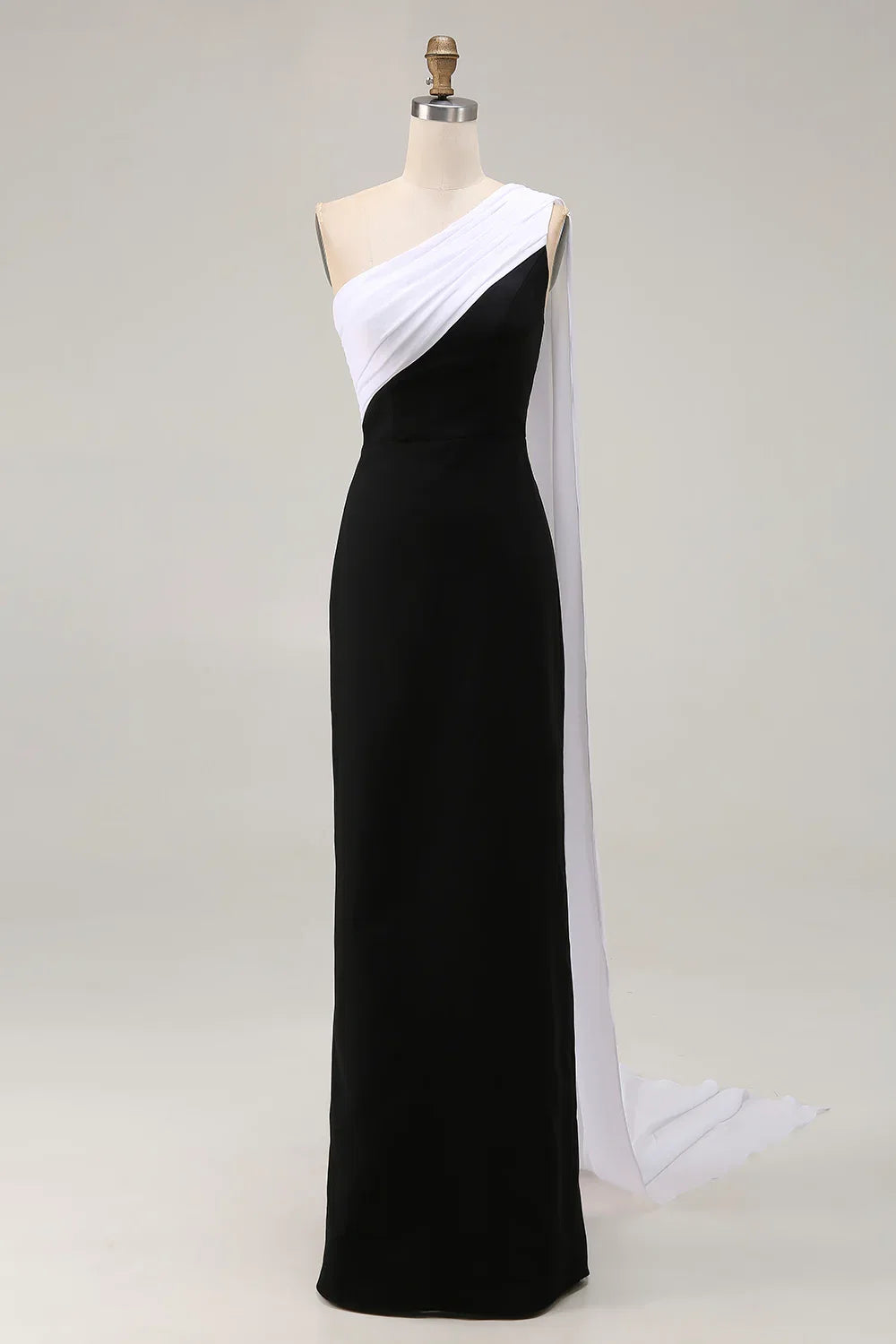 Bargain Sheath/Column One Shoulder Sleeveless Floor-Length Evening Dress