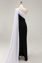 Bargain Sheath/Column One Shoulder Sleeveless Floor-Length Evening Dress