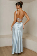 Bargain Sheath/Column Spaghetti Straps Sleeveless Floor-Length Prom Dress