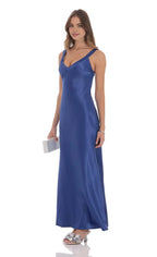 Bargain Sheath/Column V Neck Sleeveless Crisscross Back Floor-Length Prom Dress