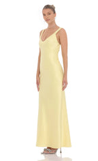 Bargain Sheath/Column V Neck Sleeveless Crisscross Back Floor-Length Prom Dress