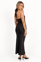 Bargain Sheath Halter Neck Sleeveless Ankle-Length Prom Dress