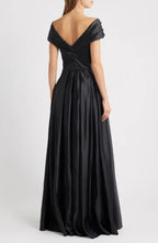 Bargain A-Line Plunge V Neck Sleeveless Floor-Length Prom Dress