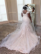 Off Shoulder Applique Mermaid Beaded Wedding Dress For Brides With Elegant Silhouette