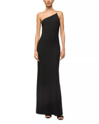 Beautiful Sheath One Shoulder Sleeveless Open Back Floor Length Prom Dress